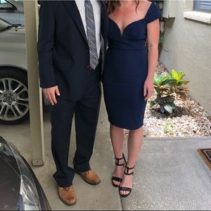 navy blue wedding guest shoes